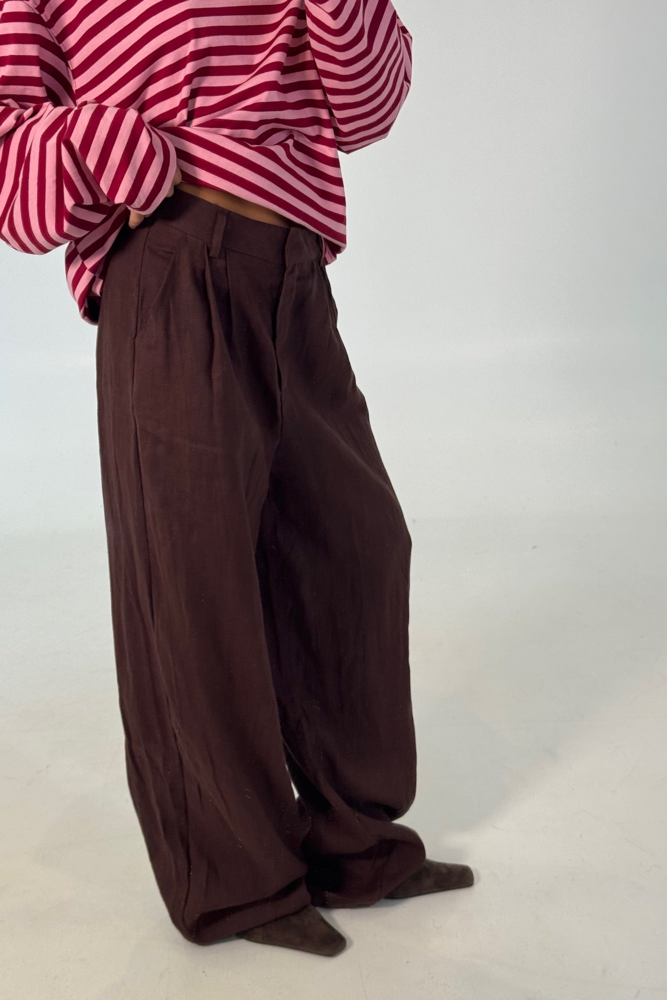 Laney Linen Pant Chocolate