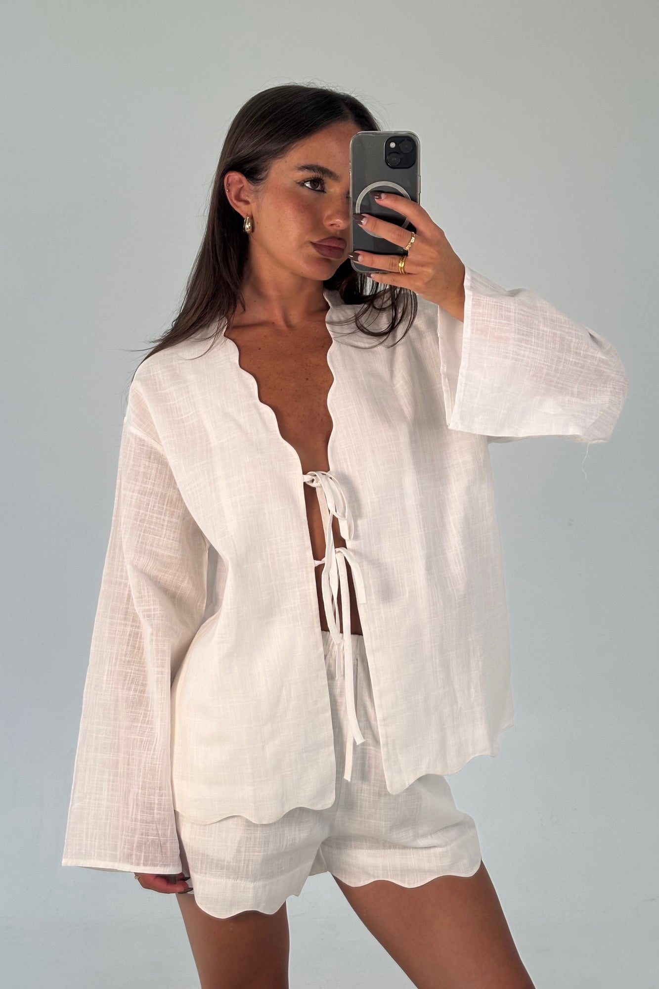 Tianna Scallop Set White