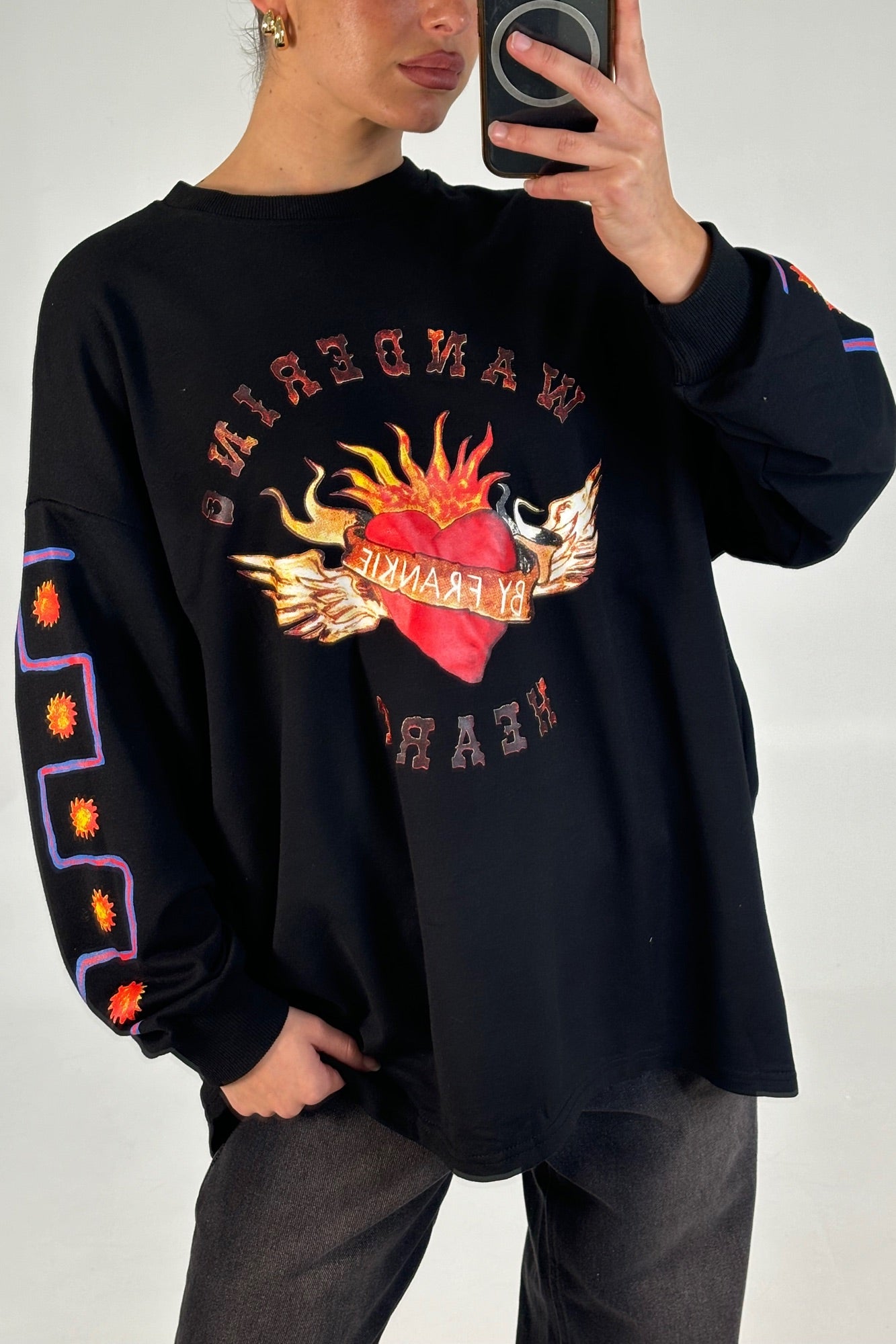 Wandering Hearts Top Black