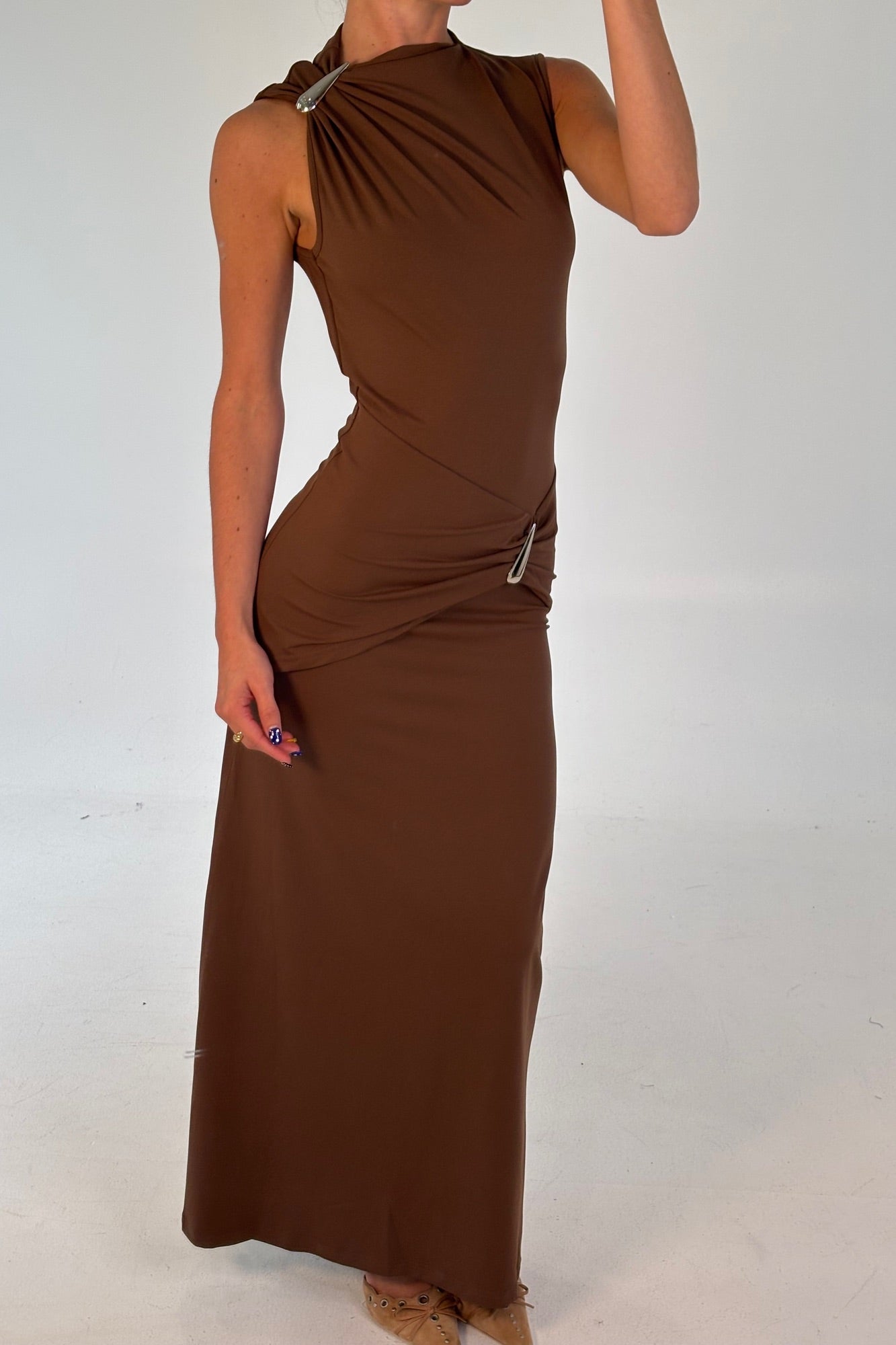 Nikki Maxi Dress Chocolate