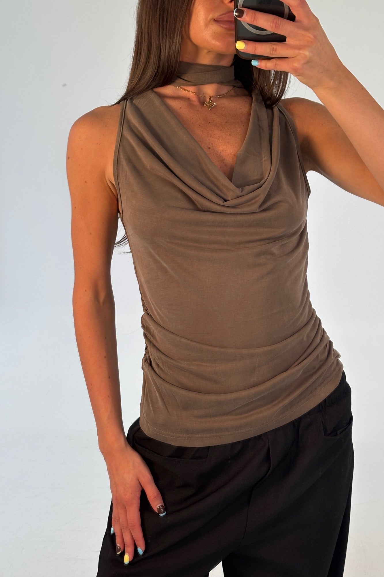Eliza Top Brown