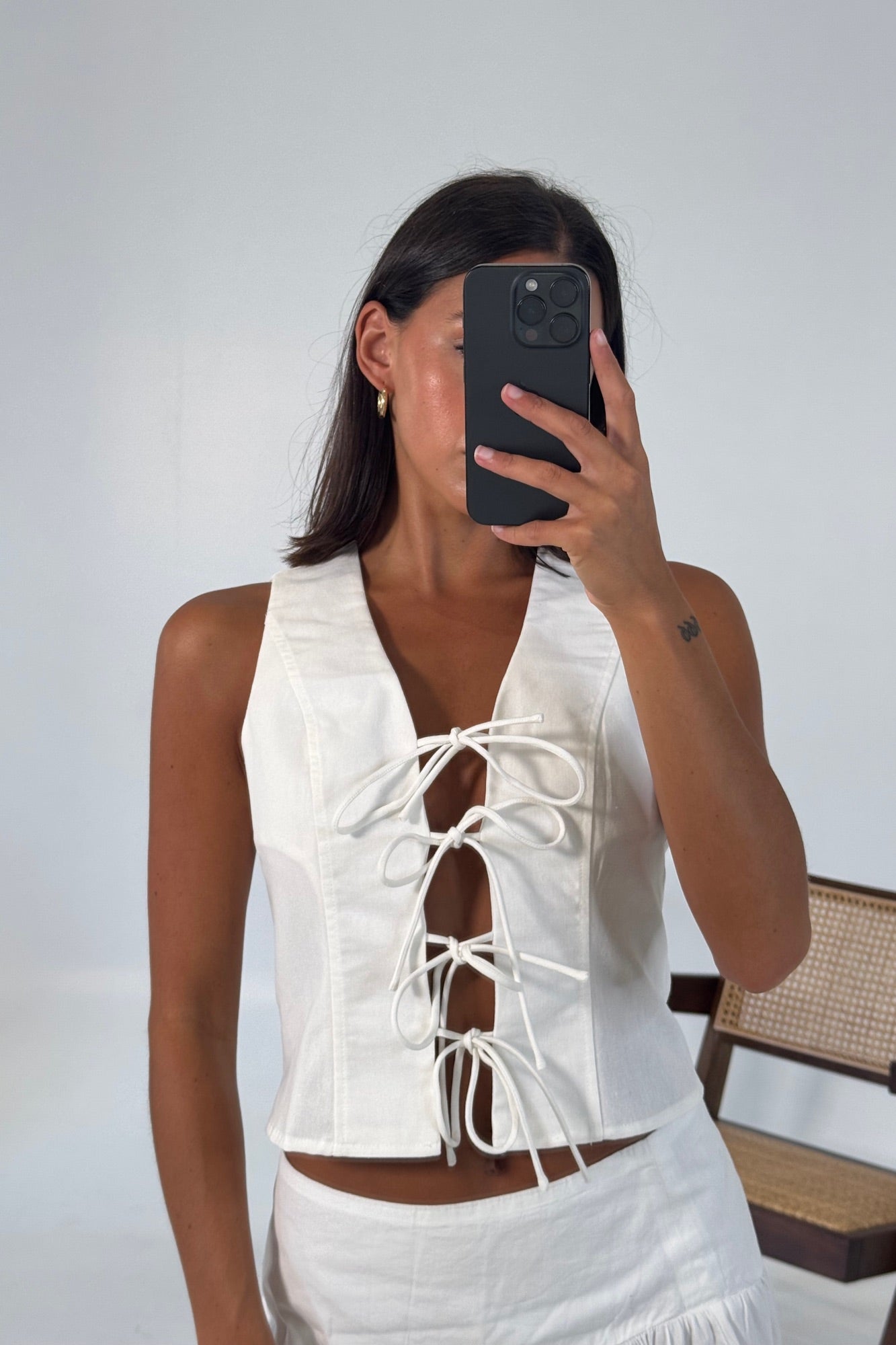 Matilda Tie Top White