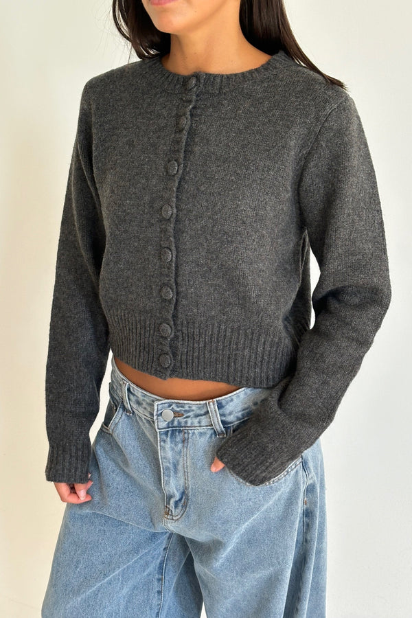 Lune Cardi Dark Grey