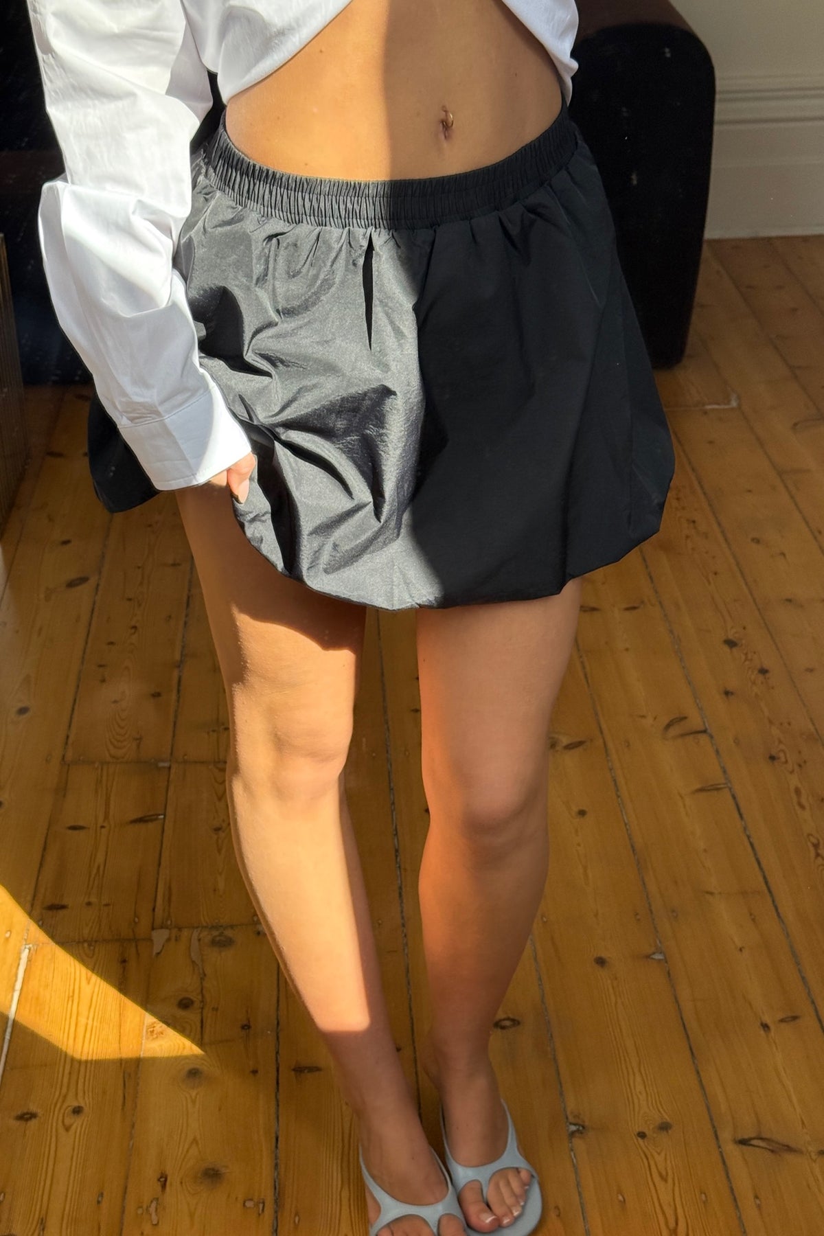Amina Bubble Skirt Black