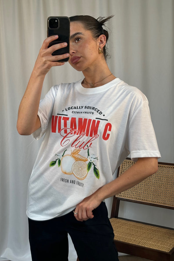 Vitamin C Club Tee White