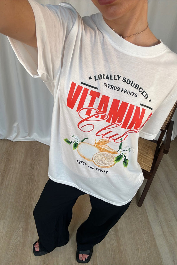 Vitamin C Club Tee White