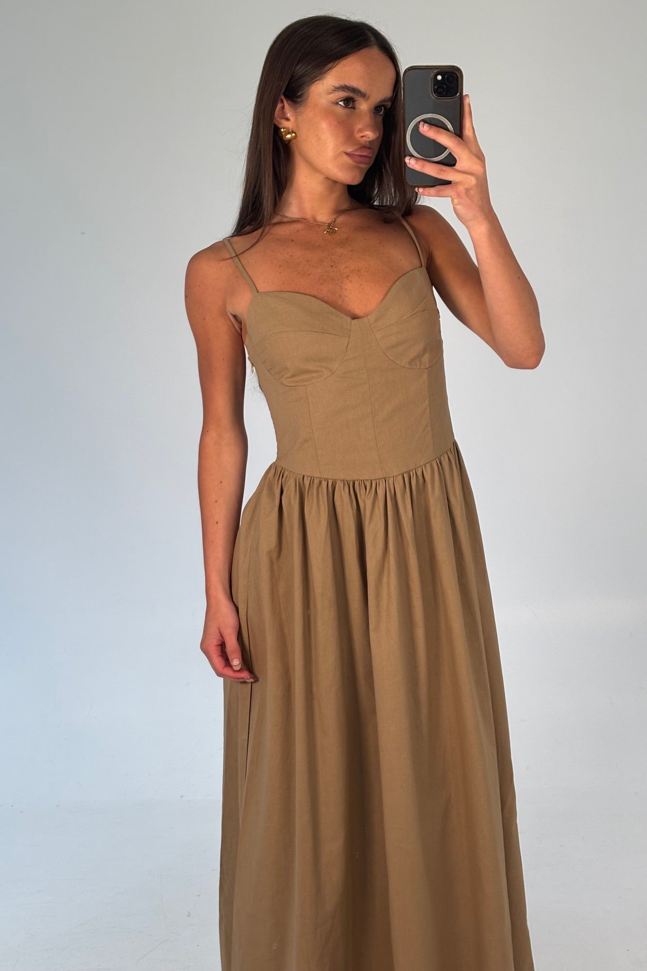 Abbie Maxi Dress Latte