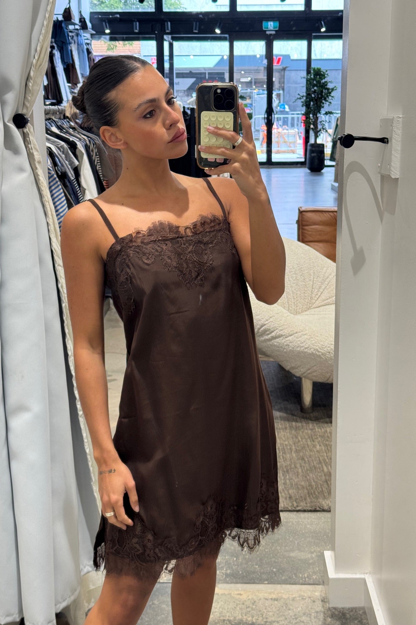 Julietta Mini Dress Chocolate