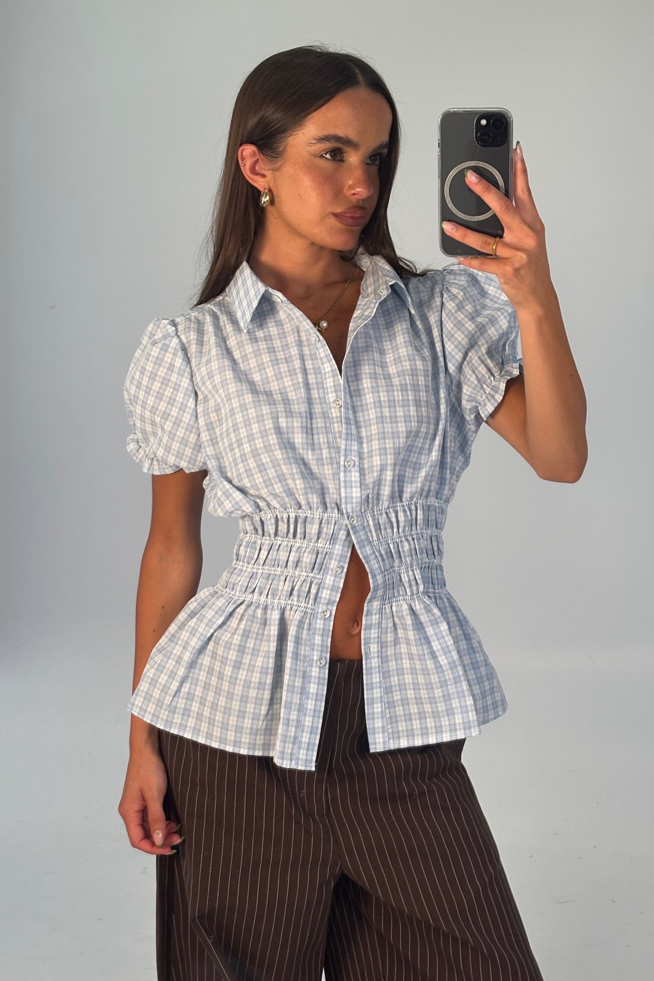 Talia Short Sleeve Shirt Sky