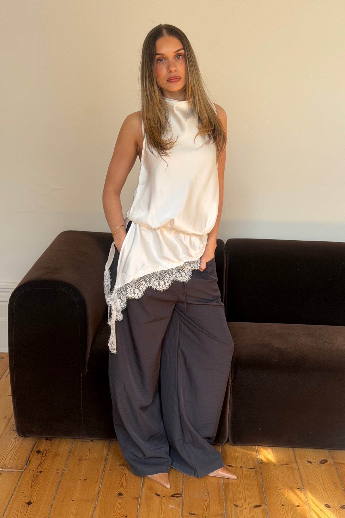 Prue Lace Top White