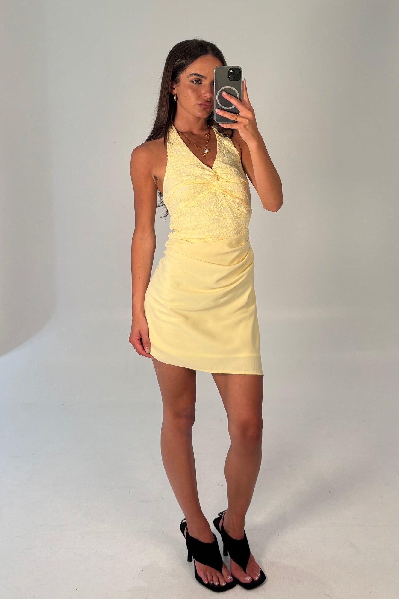 Eva Mini Dress Lemon