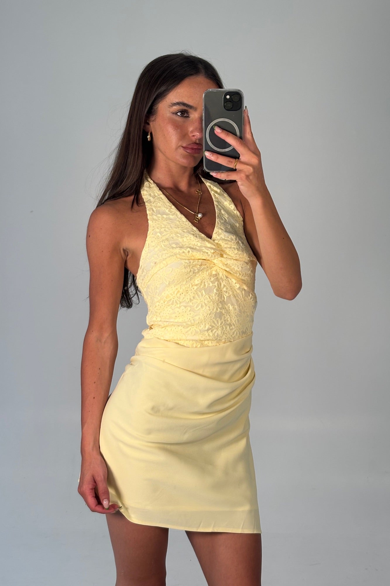 Eva Mini Dress Lemon