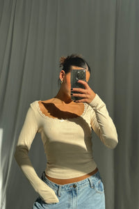 Arna Ribbed Top Sand - FINAL SALE