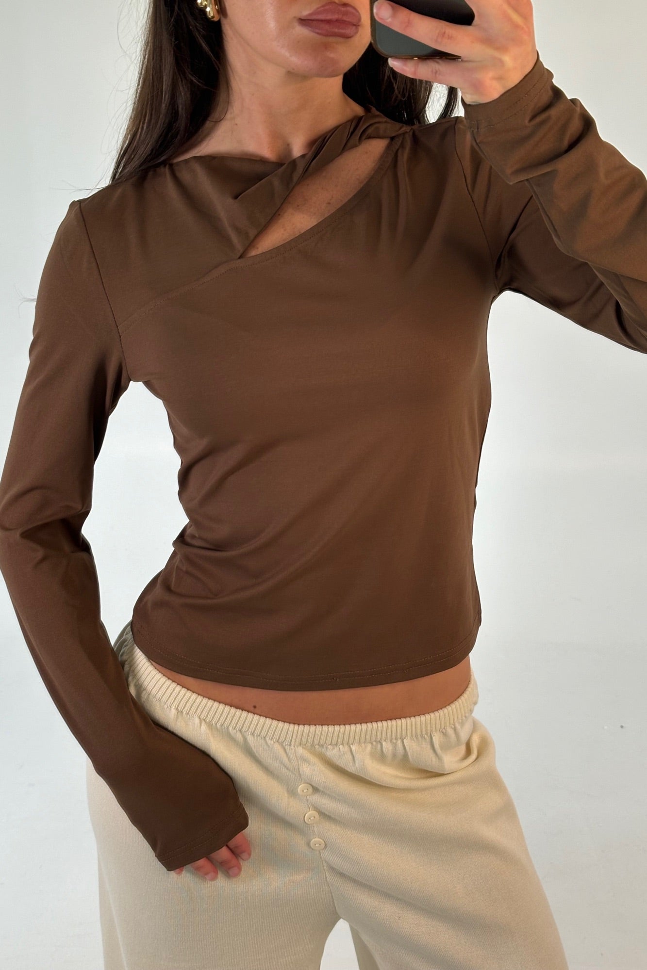 Ollie Long Sleeve Chocolate