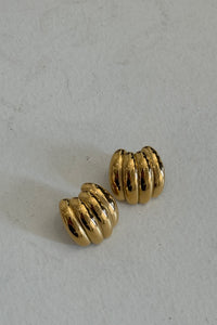 Carmel Puff Earrings Gold