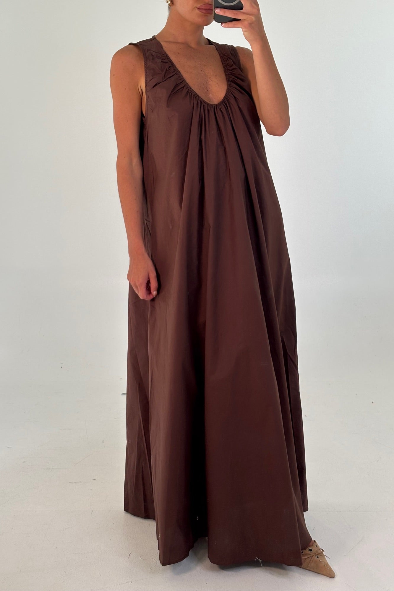 Pania Maxi Dress Chocolate