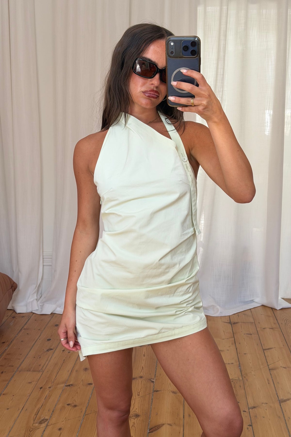Moonlight Mini Dress Lime