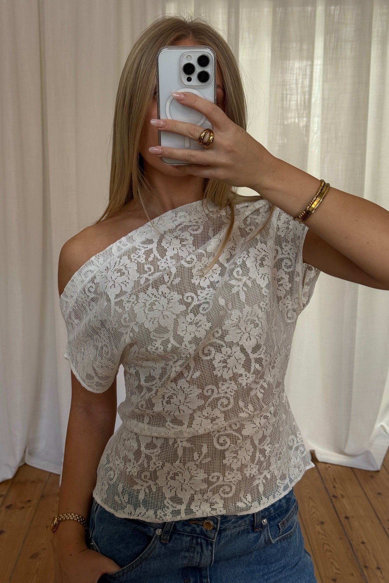 Lori Lace Top Cream
