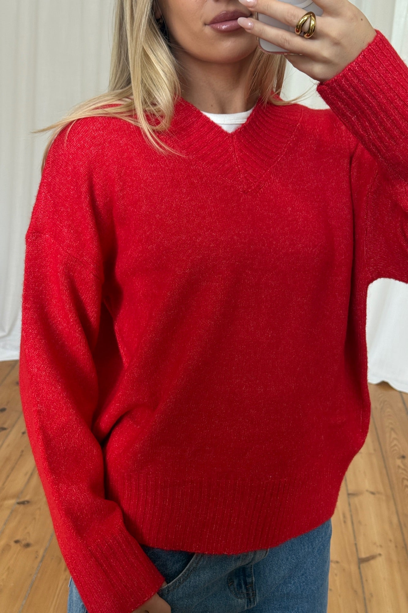 Adara Knit Jumper Cherry