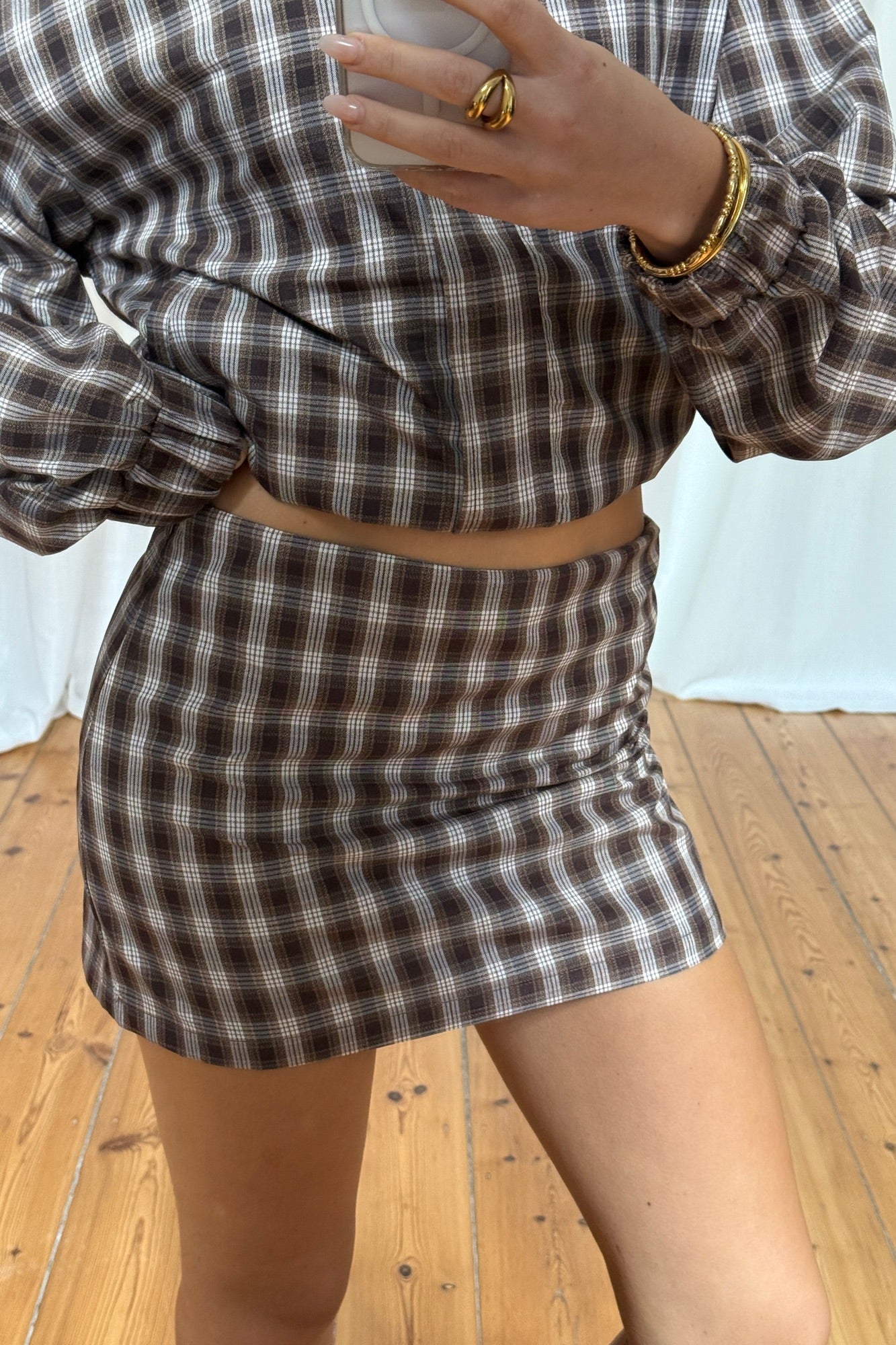 Peyton Mini Skirt Chocolate