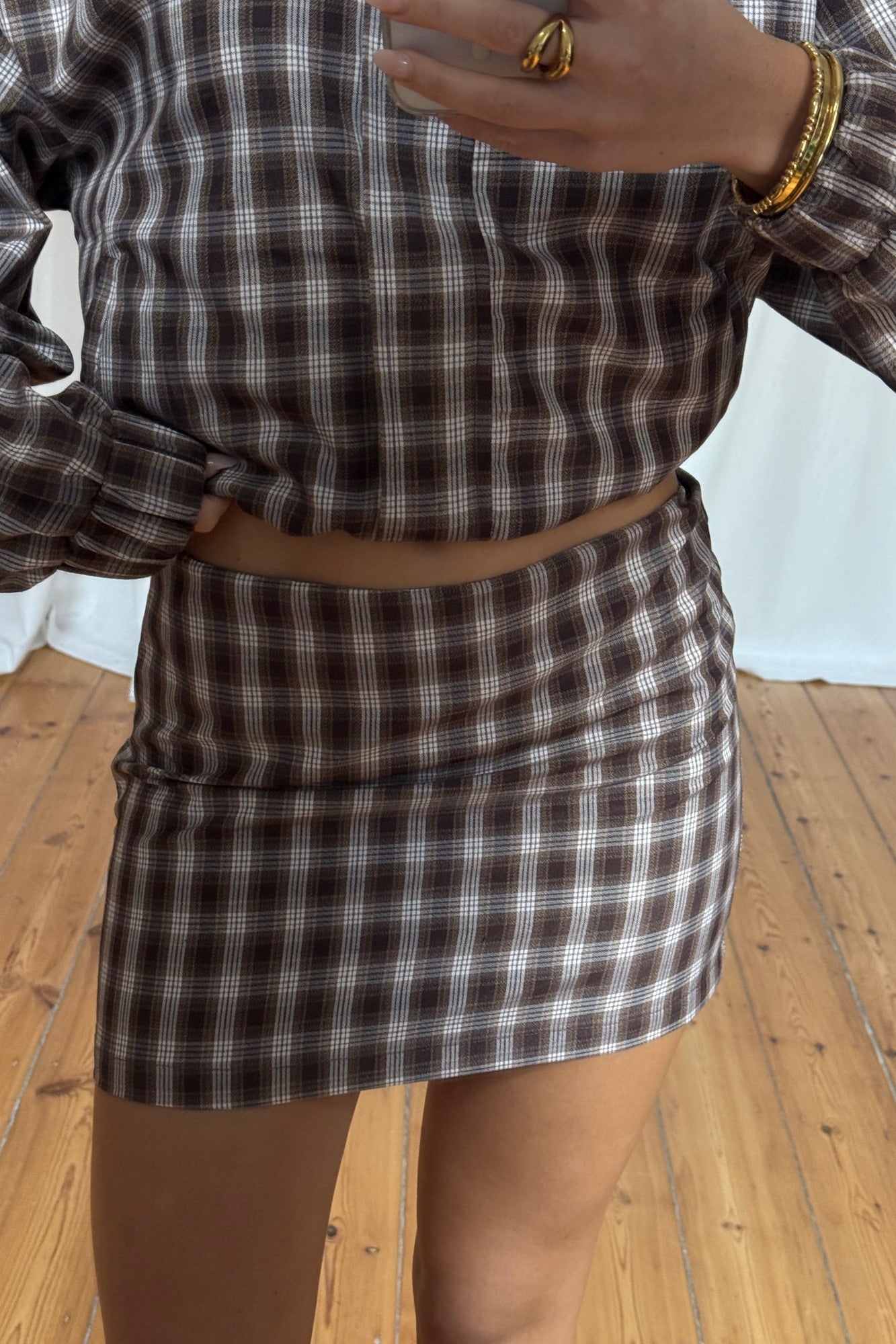 Peyton Mini Skirt Chocolate