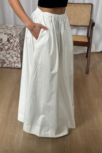 Hilary Maxi Skirt White