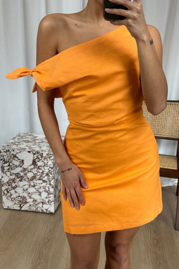 Nellie Mini Dress Tangerine