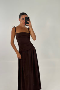 April Maxi Dress Chocolate