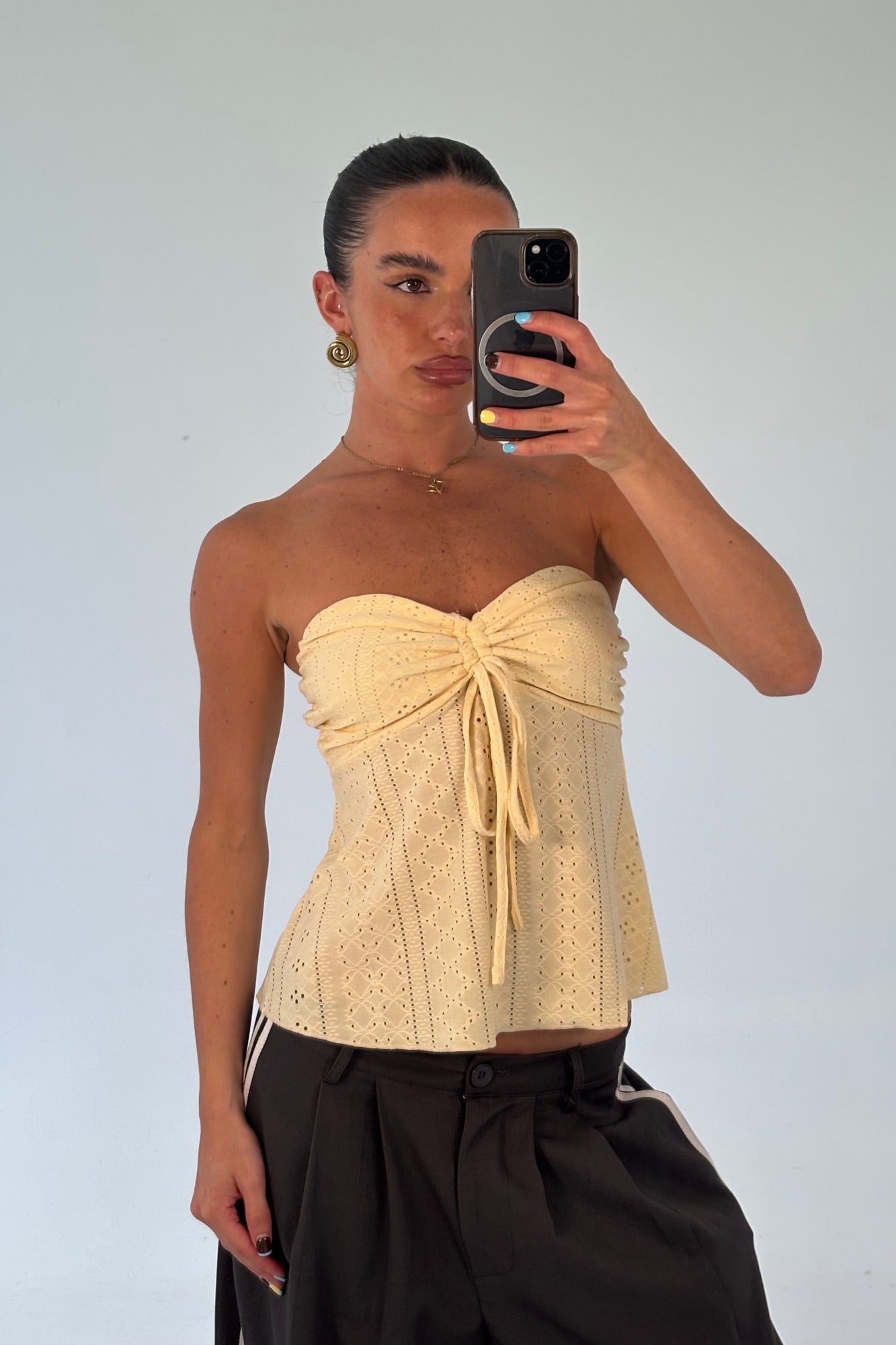 Estella Strapless Top Lemon