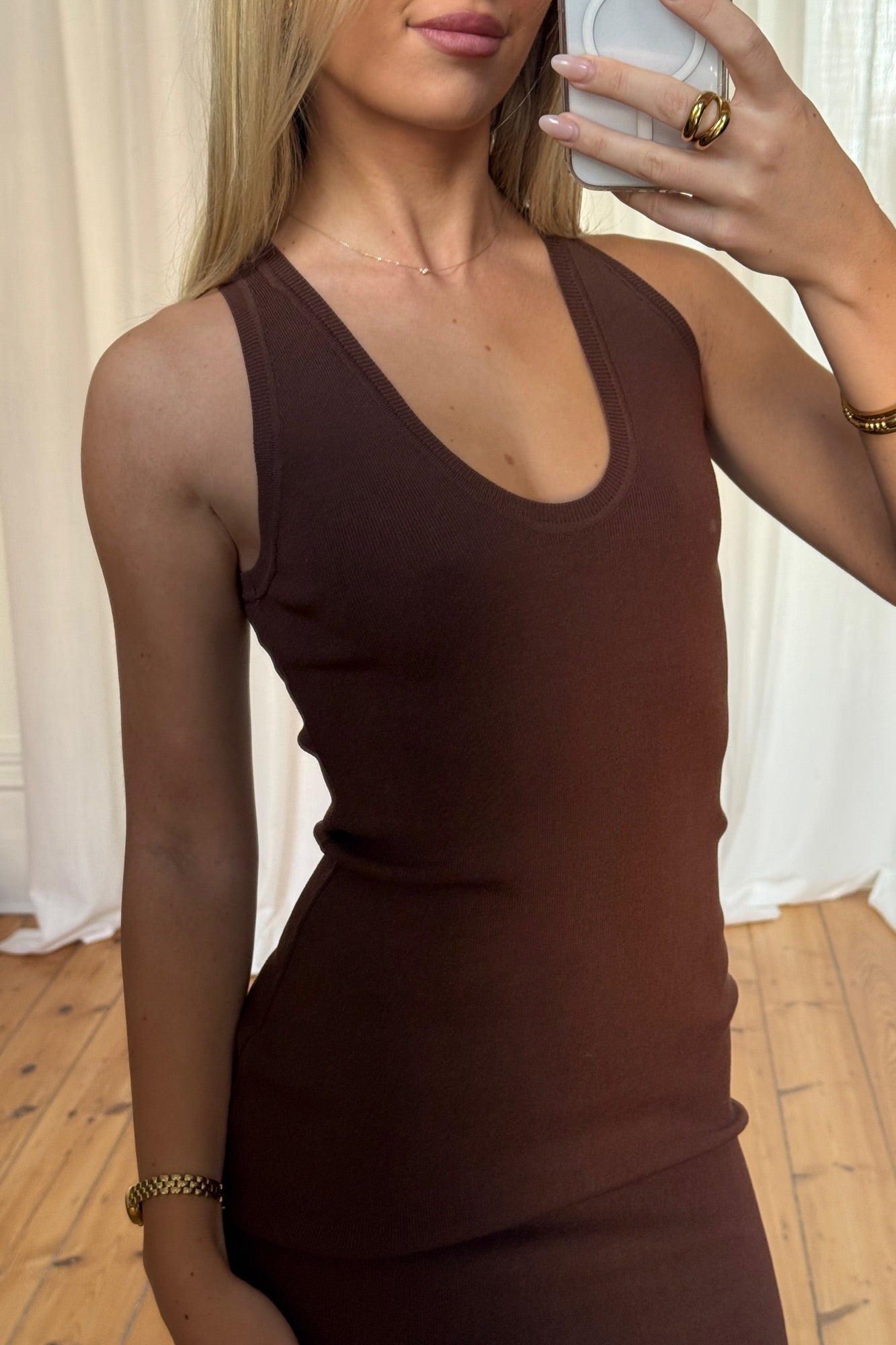 Johanna Mini Dress Chocolate