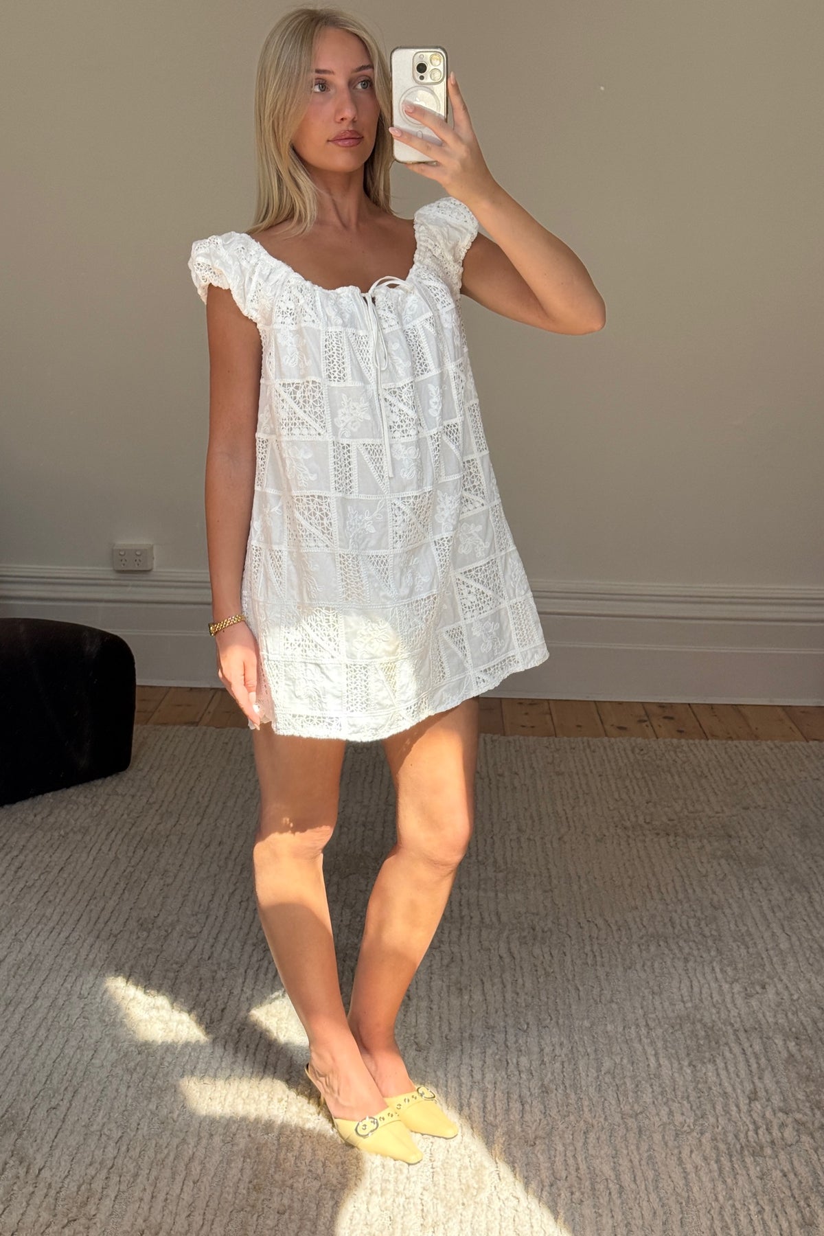Yuni Mini Dress White