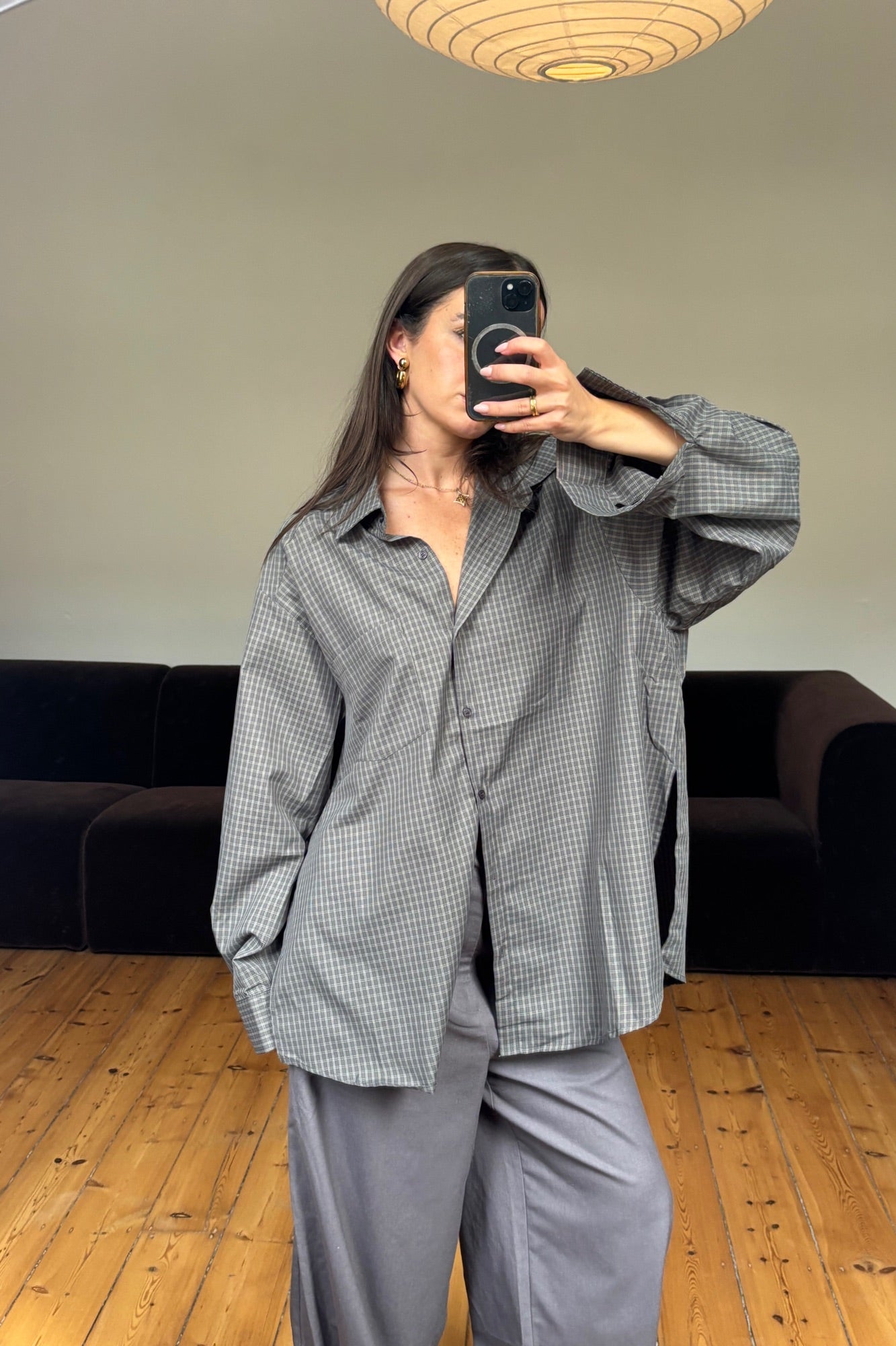 Summer Check Shirt Grey
