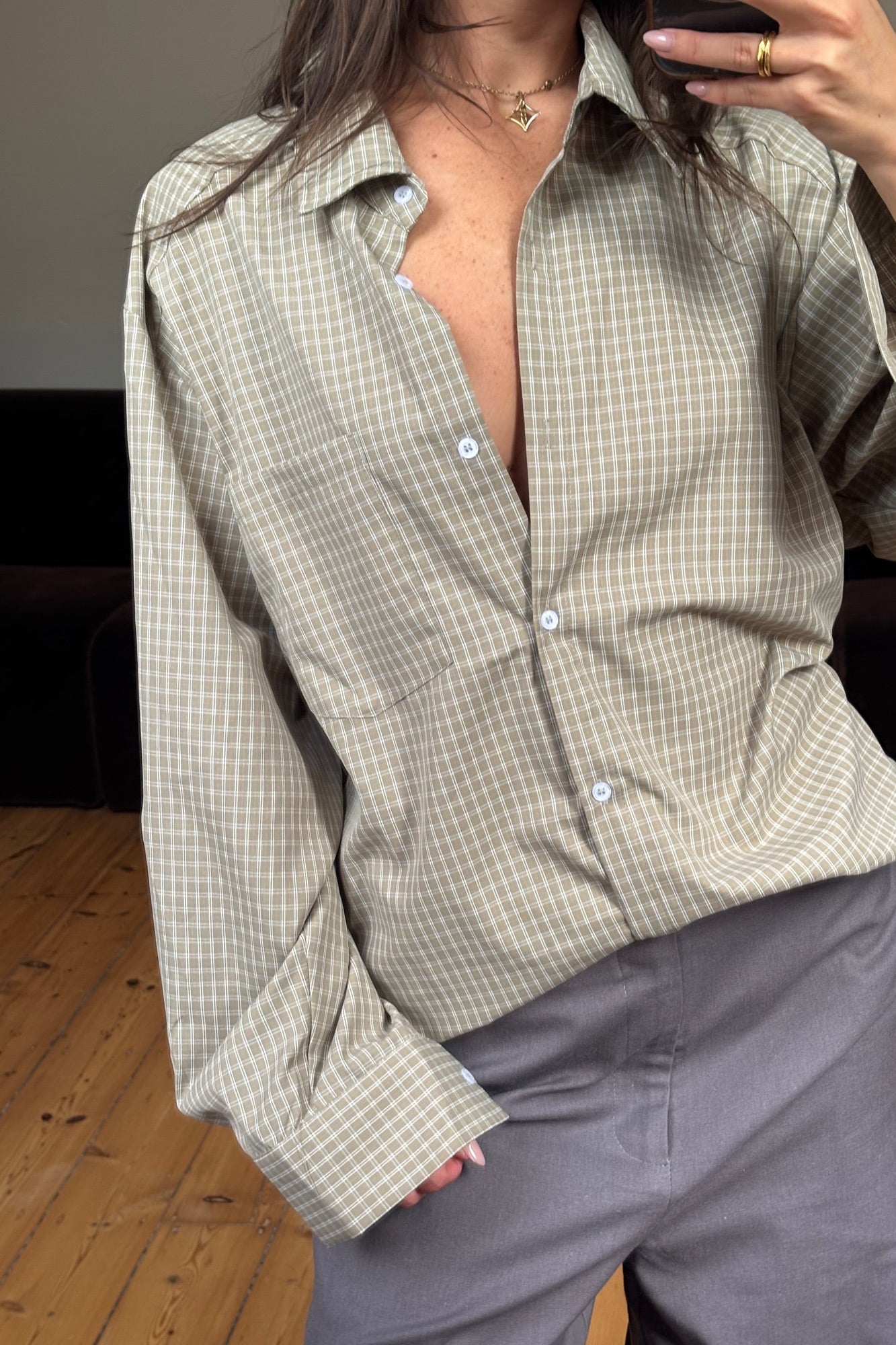 Summer Check Shirt Olive