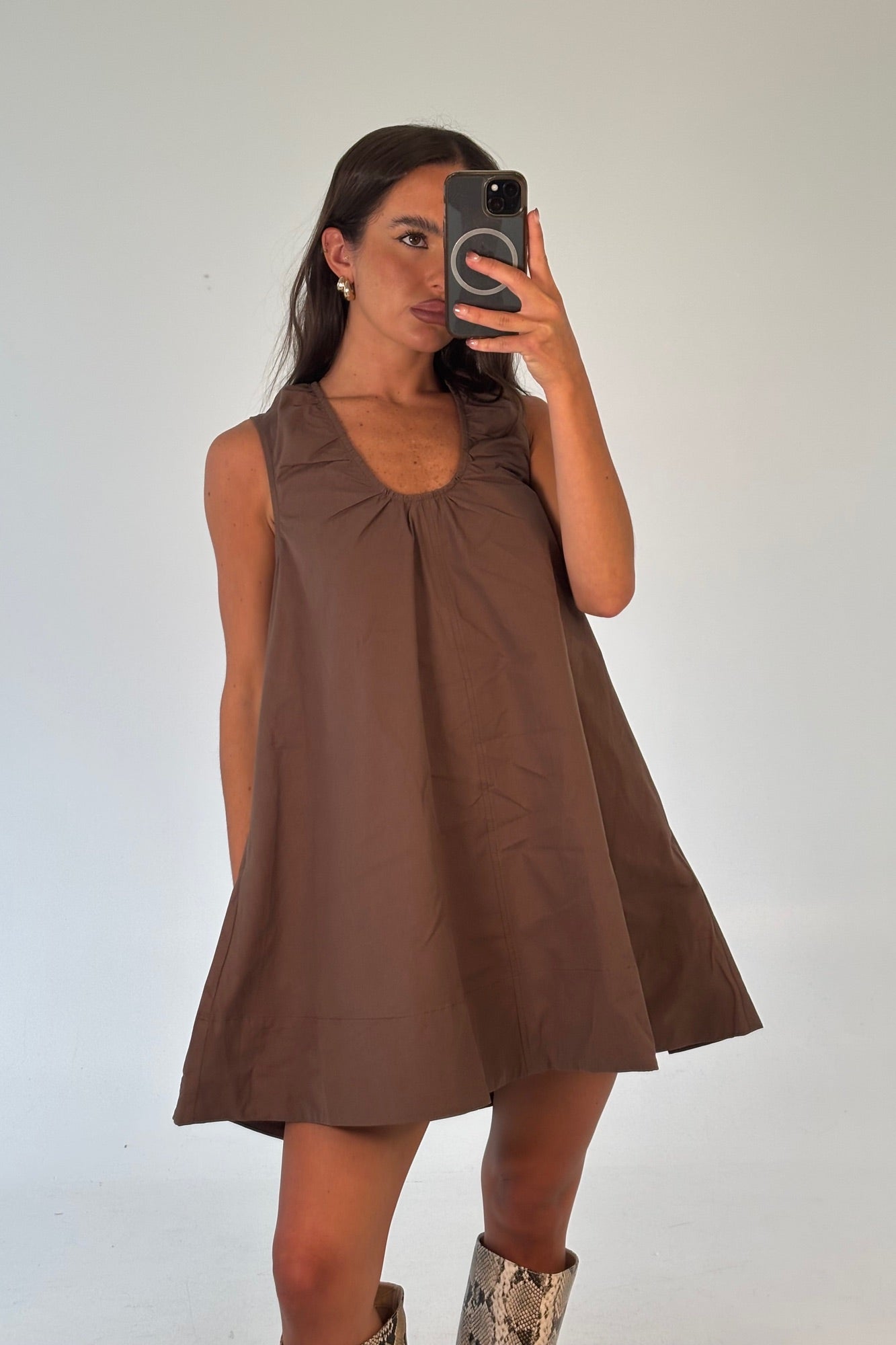 Sydney Mini Dress Chocolate