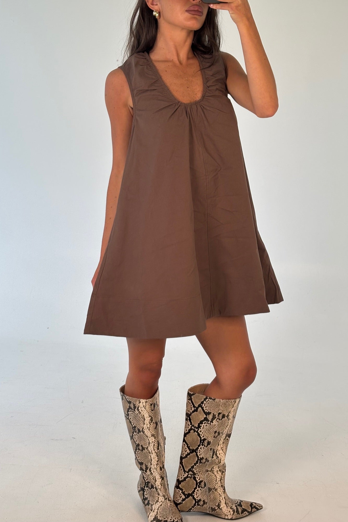 Sydney Mini Dress Chocolate