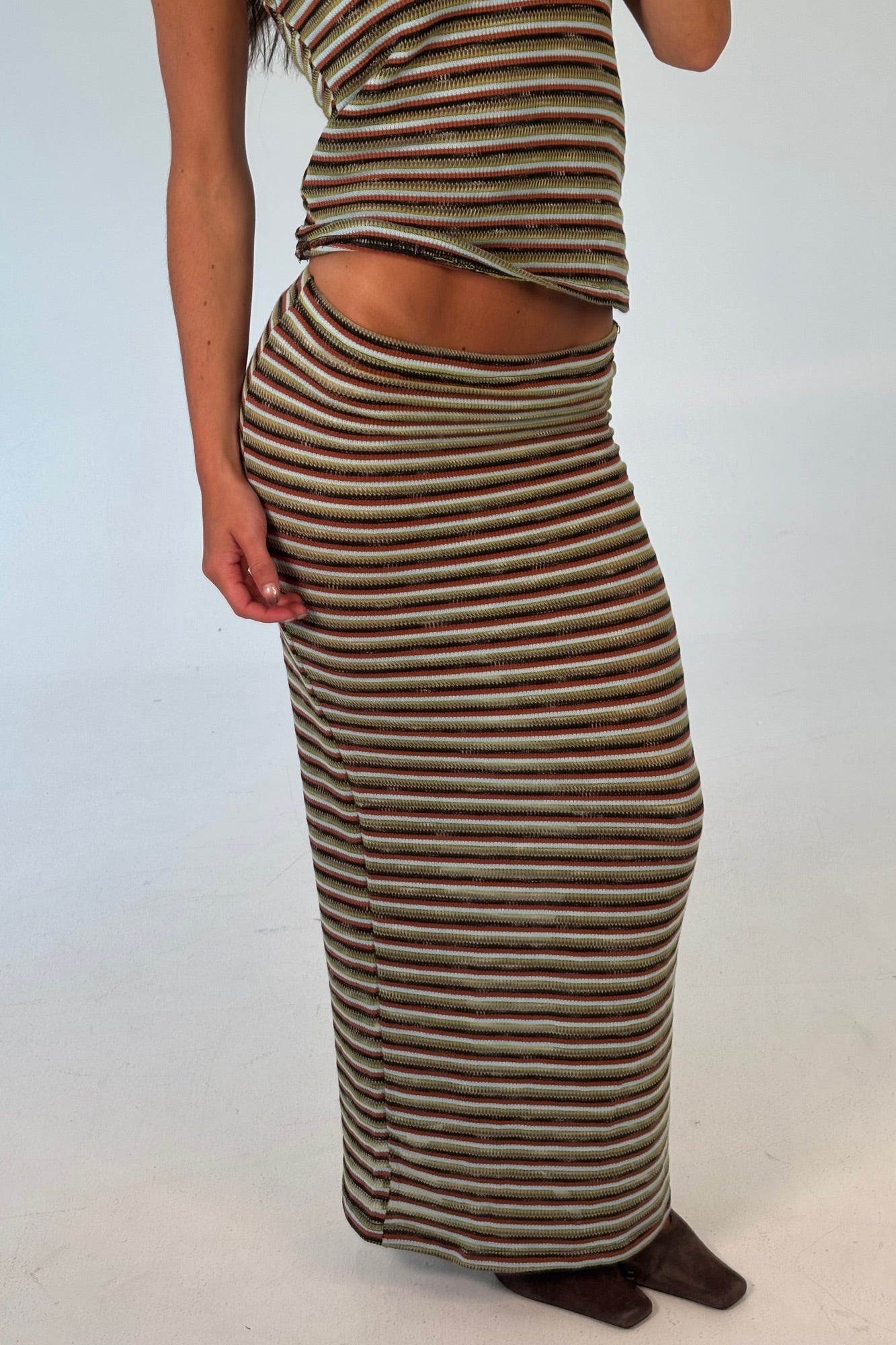 Jordy Maxi Skirt Blue Stripe