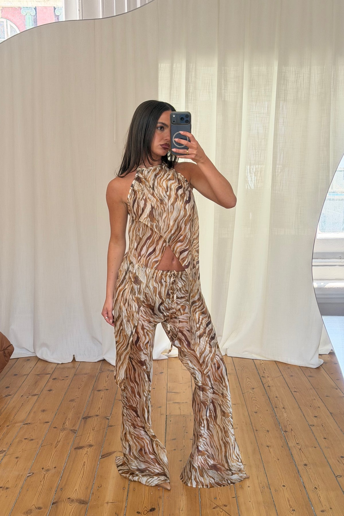 Tarryn Pant Brown Print