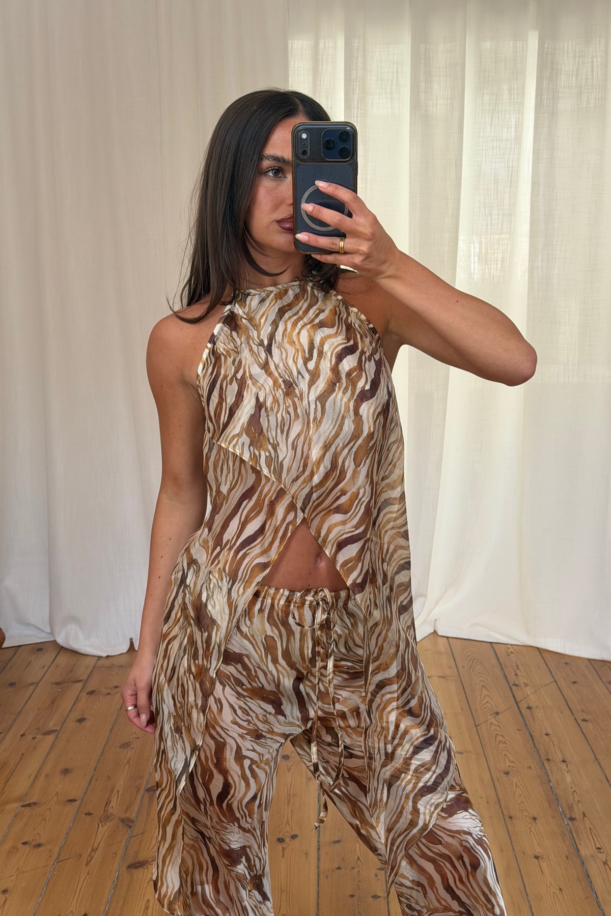 Tarryn Pant Brown Print