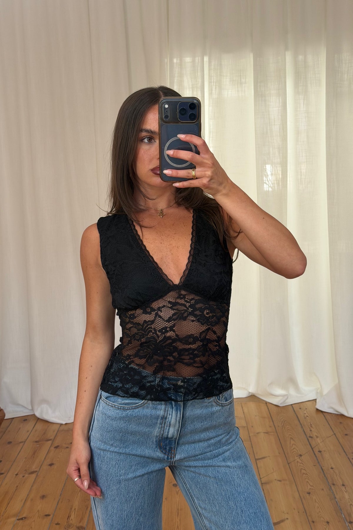 Leea Lace Top Black