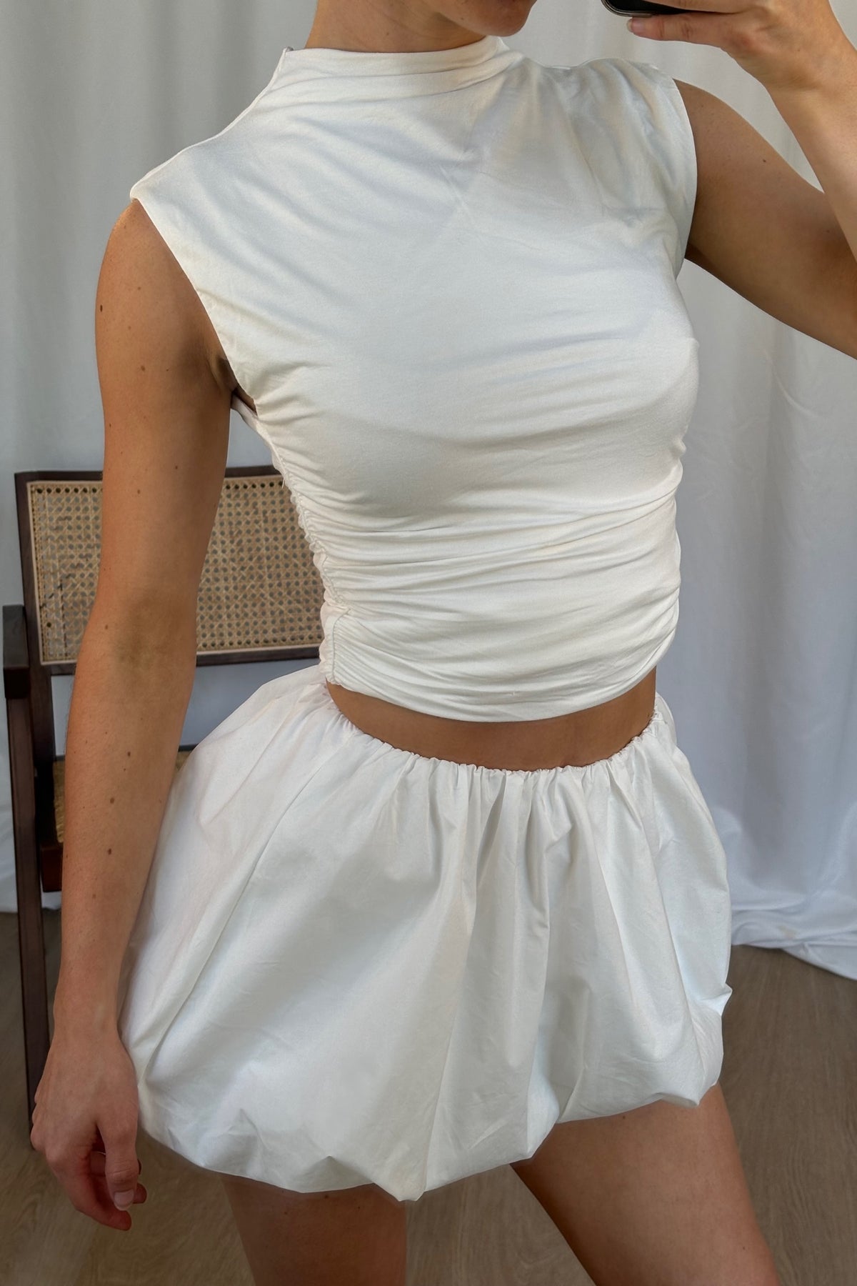 Havana Bubble Skirt White