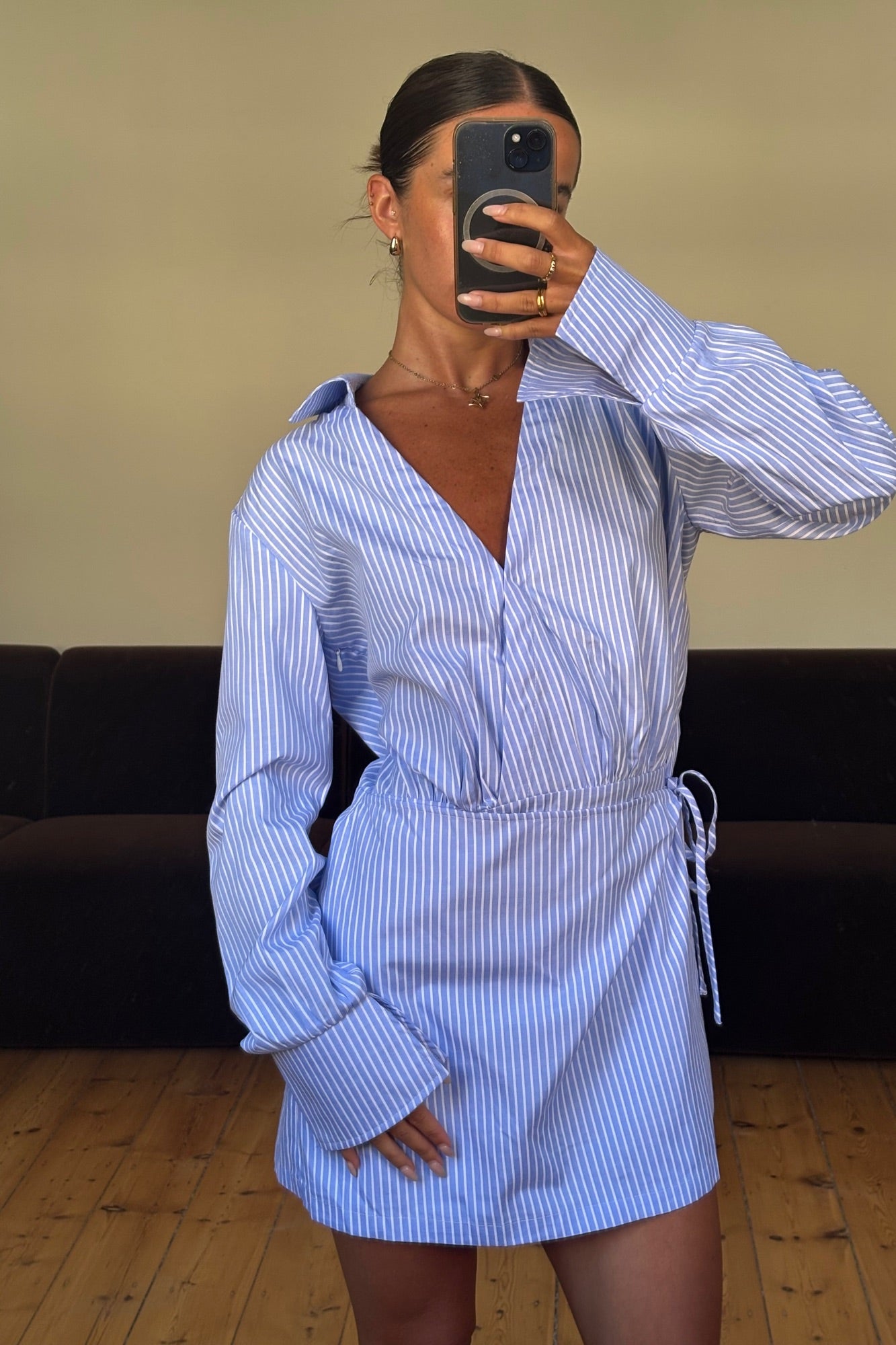 August Shirt Dress Blue