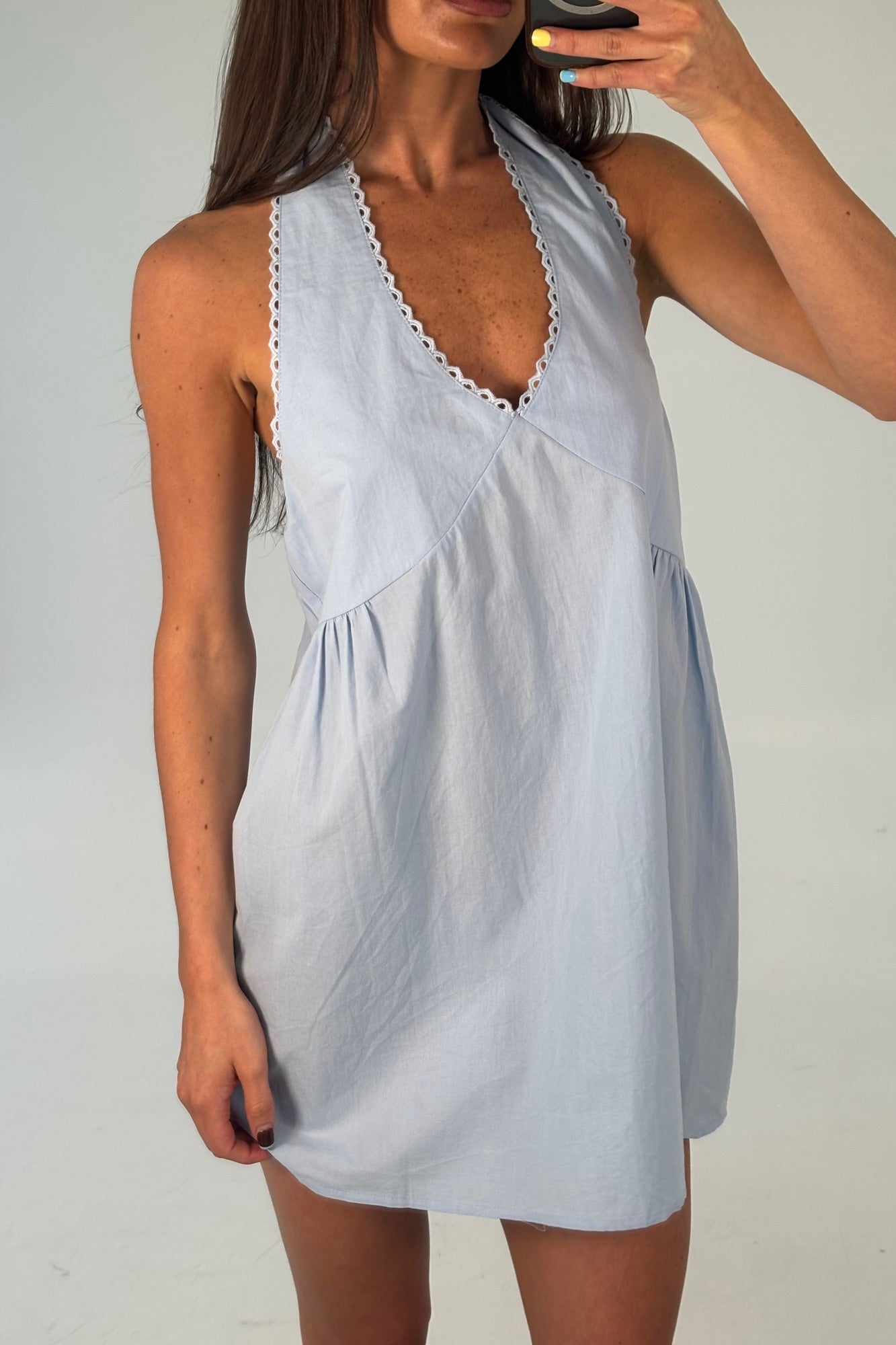 Tammi Halter Dress Sky