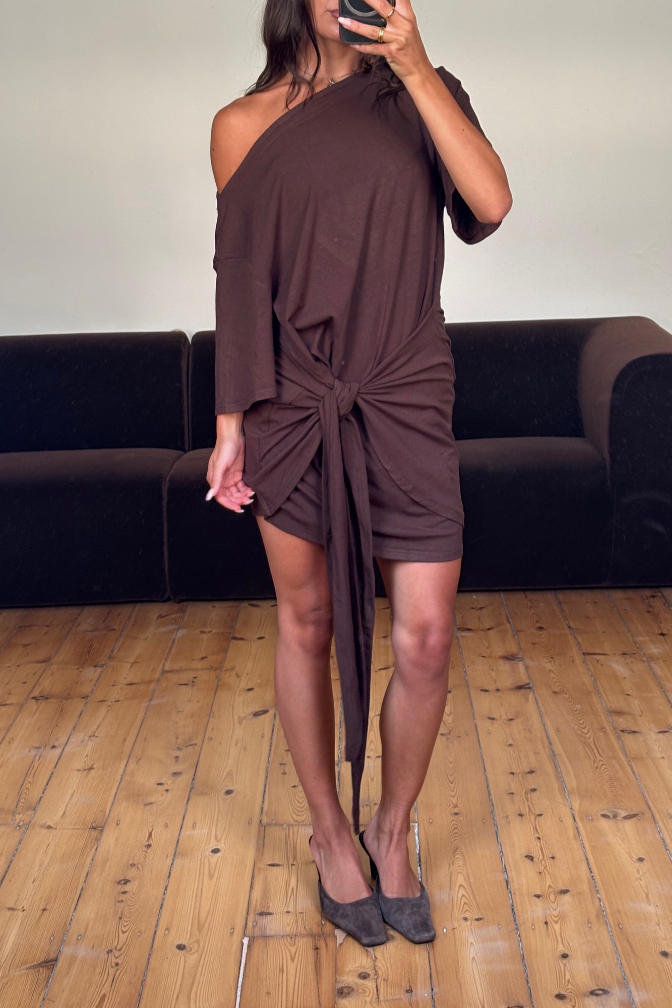Tyla Mini Dress Chocolate