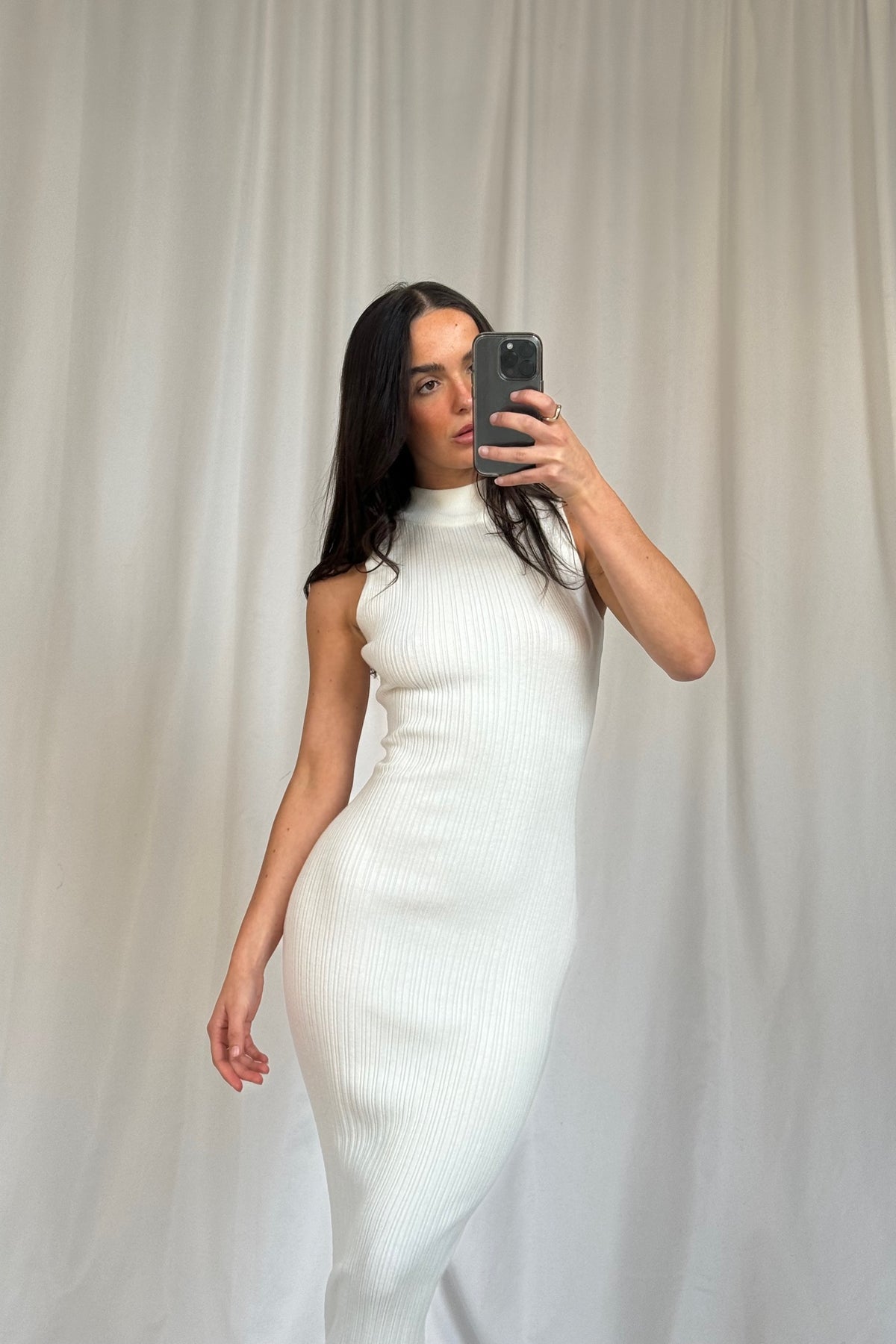 Rapsody Midi Dress White - FINAL SALE