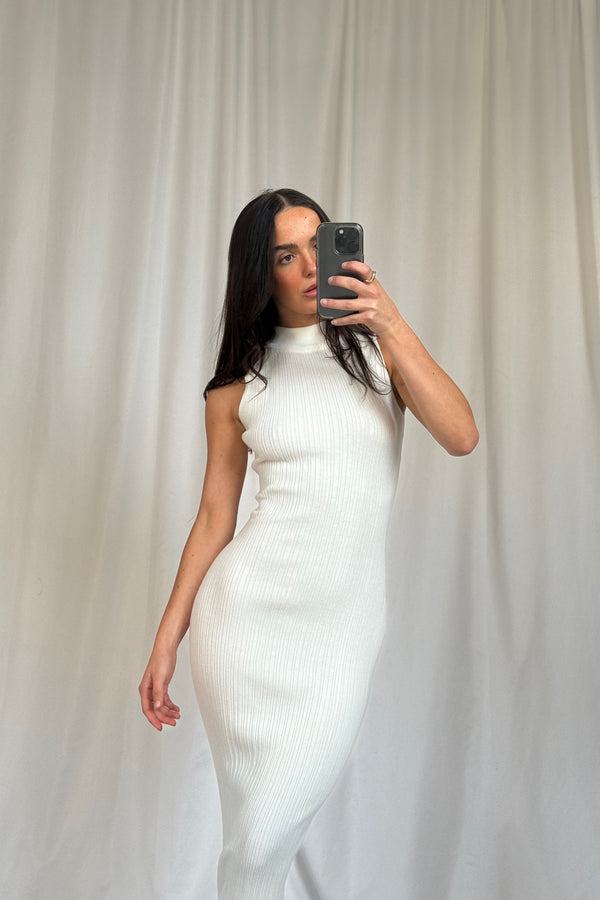 Rapsody Midi Dress White - FINAL SALE