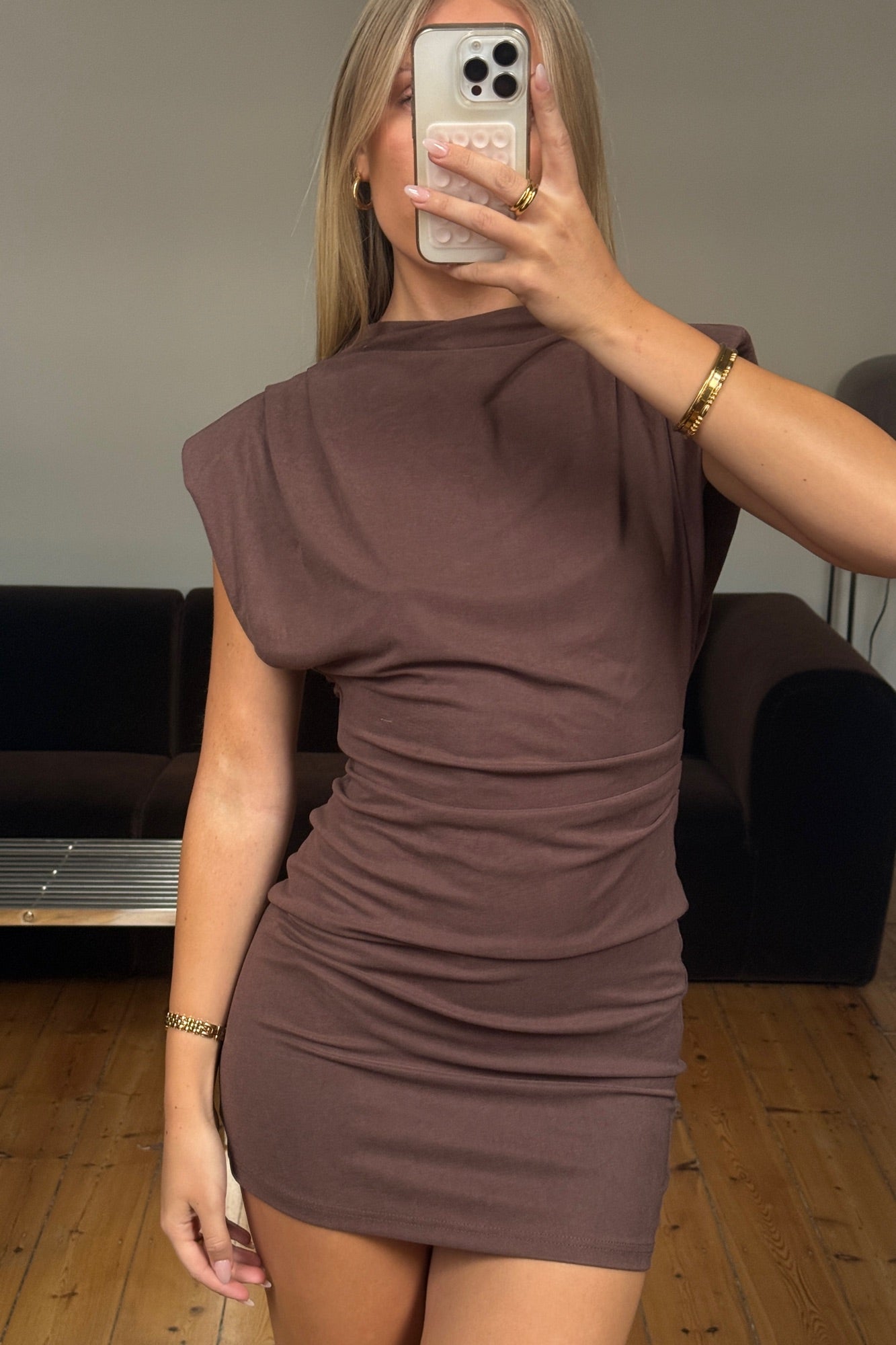 Lisa Mini Dress Chocolate