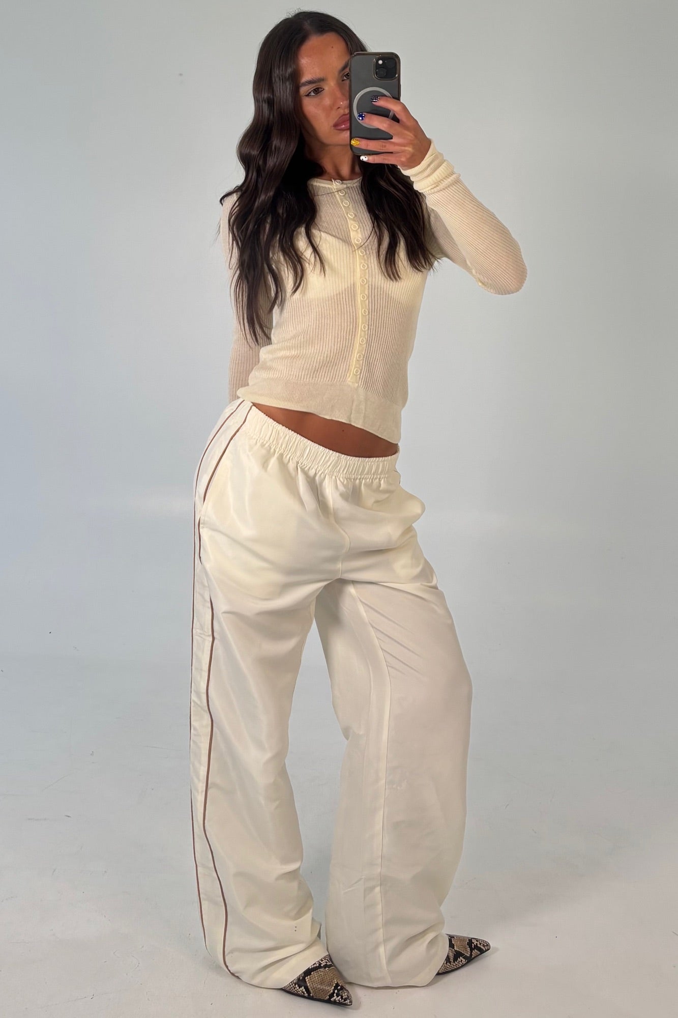 Carey Track Pant Cream