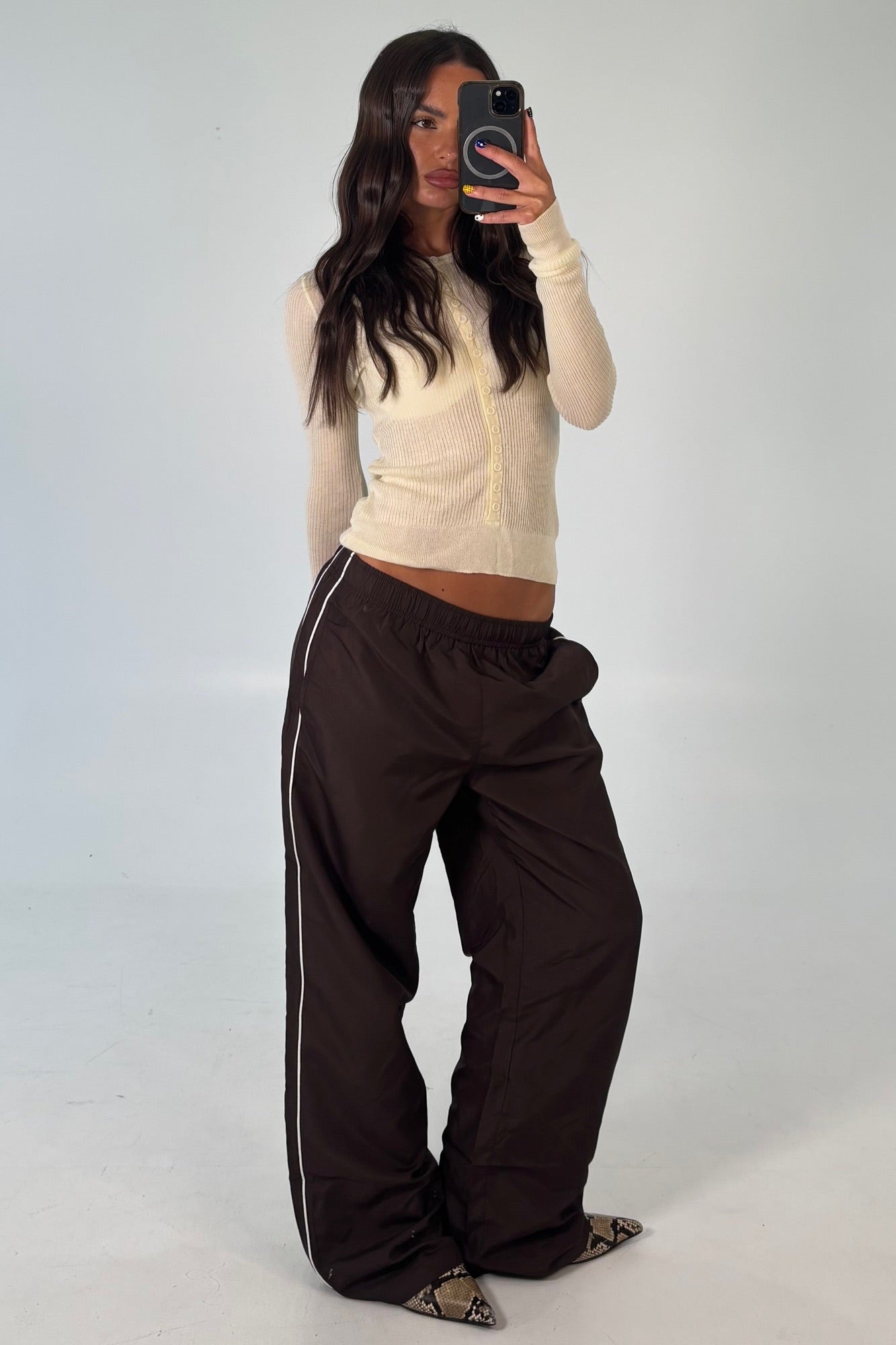 Carey Track Pant Chocolate