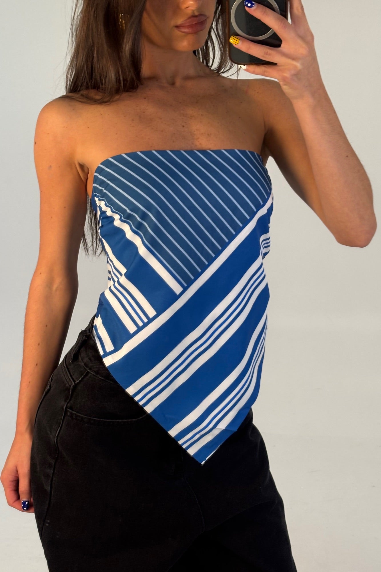 Kane Scarf Top Blue
