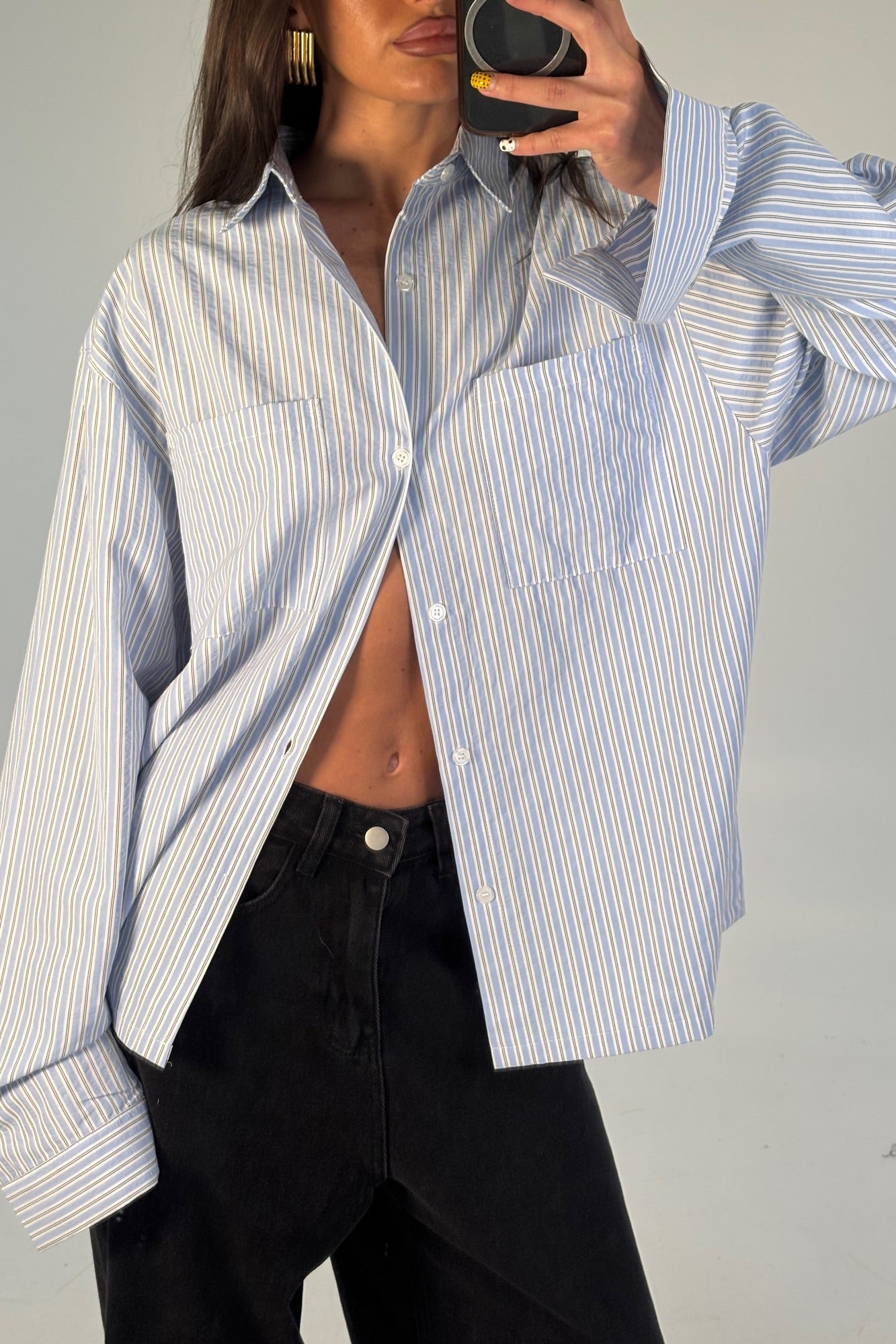 Unisex Miles Stripe Shirt Blue